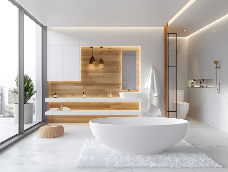 Stylish Bathtub Features